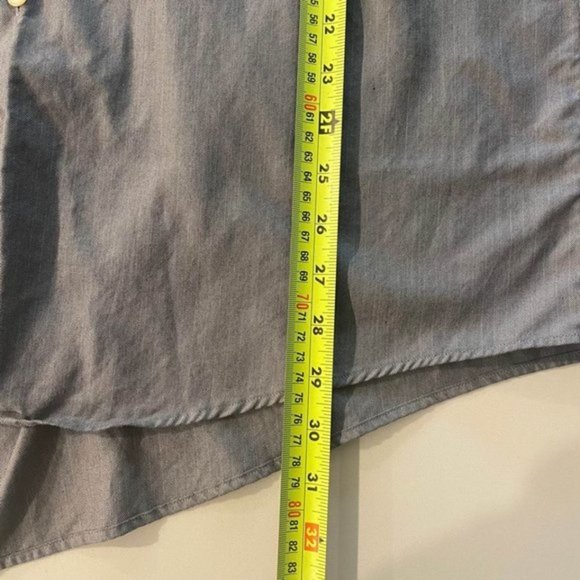 Joseph Abboud Dress Shirt Mens 17 34/35 Egyptian Cotton Long Sleeve Gray - Picture 8 of 10